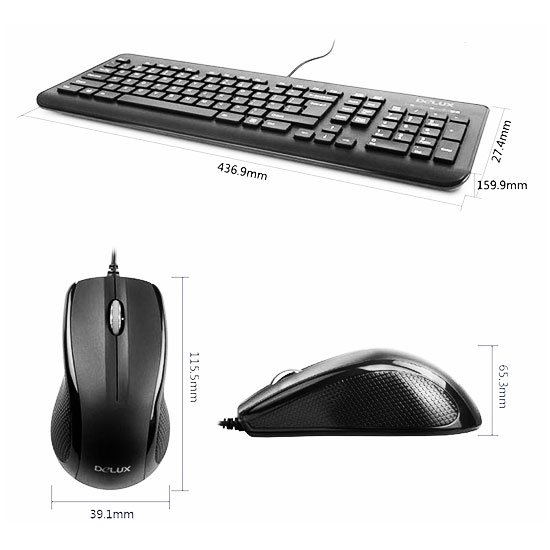 DeLUX Keyboard Mouse Set