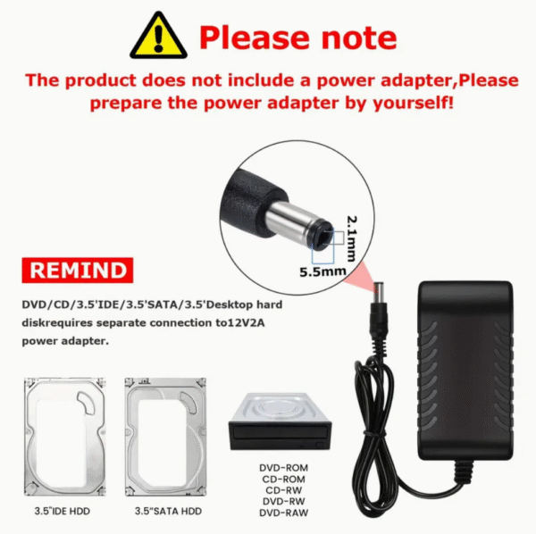 Hard Drive Reader with USB C and USB A Connectors