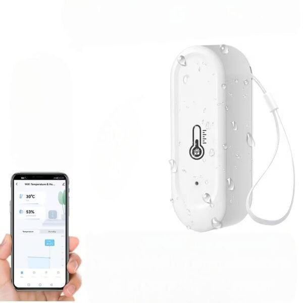 18-1 Outdoor Smart WiFi Temperature and Humidity Sensor Tuya APP Alert Home Security Work with Alexa Google Home